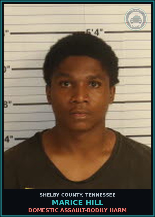 Booking mugshot of MARICE HILL in Shelby County