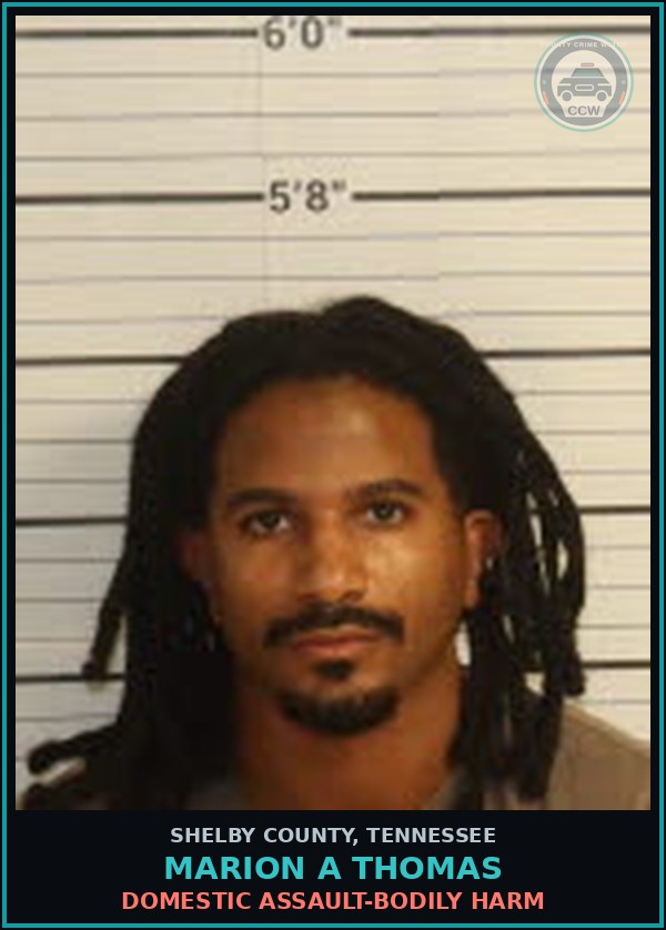 Booking mugshot of MARION A THOMAS in Shelby County