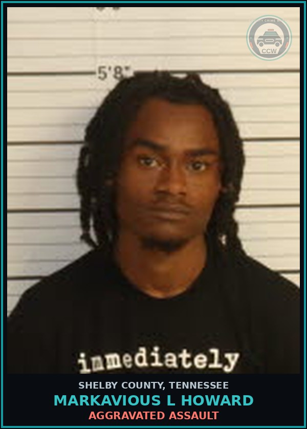 Booking mugshot of MARKAVIOUS L HOWARD in Shelby County