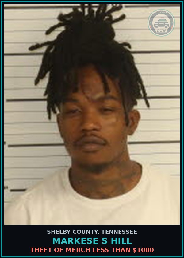 Booking mugshot of MARKESE S HILL in Shelby County