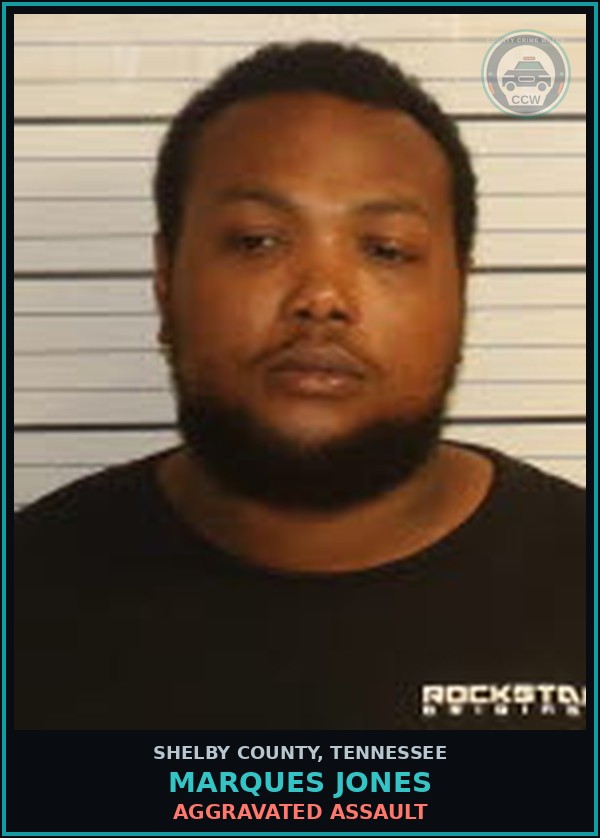 Booking mugshot of MARQUES JONES in Shelby County