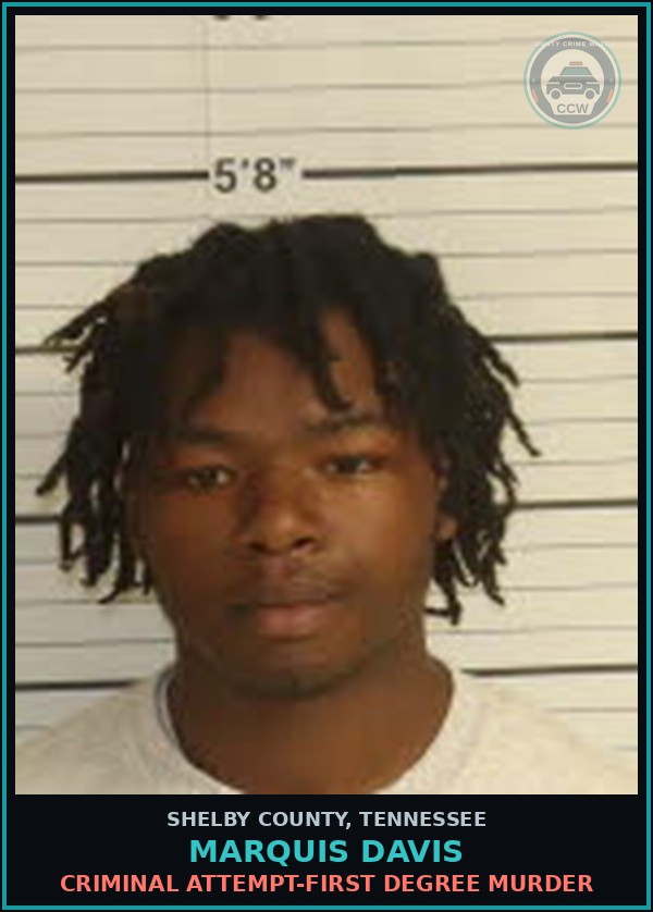Booking mugshot of MARQUIS DAVIS in Shelby County