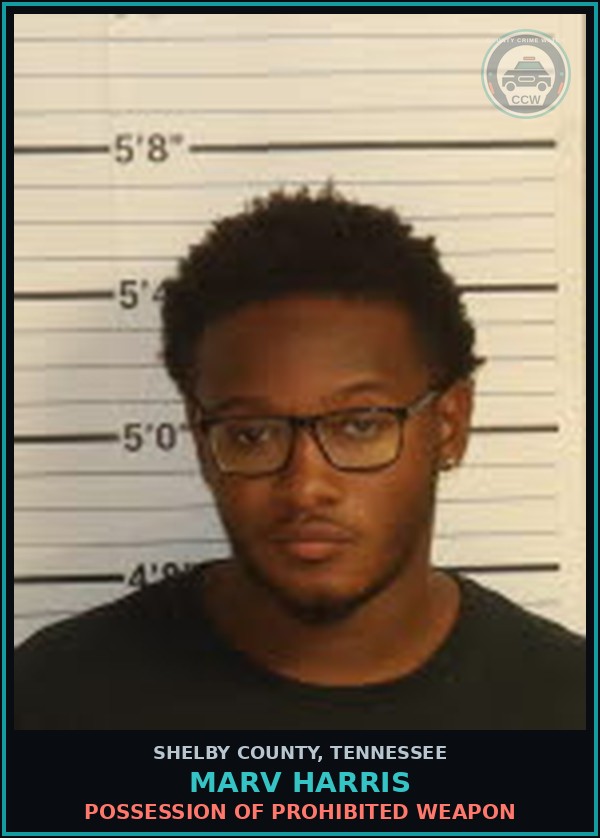 Booking mugshot of MARV HARRIS in Shelby County
