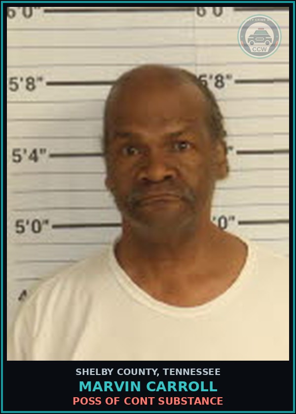 Booking mugshot of MARVIN CARROLL in Shelby County