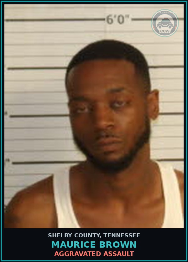 Booking mugshot of MAURICE BROWN in Shelby County