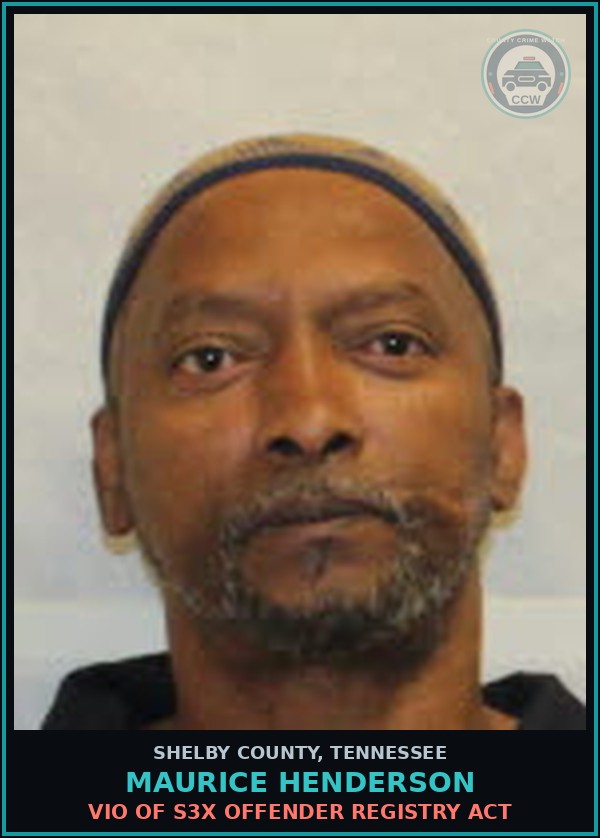Booking mugshot of MAURICE HENDERSON in Shelby County