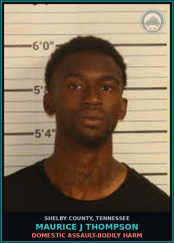 Booking mugshot of MAURICE J THOMPSON in Shelby County