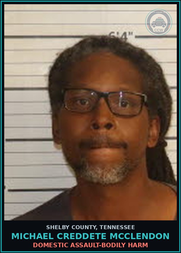 Booking mugshot of MICHAEL CREDDETE MCCLENDON in Shelby County