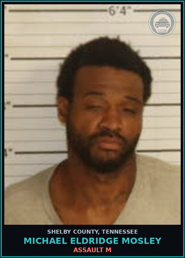 Booking mugshot of MICHAEL ELDRIDGE MOSLEY in Shelby County