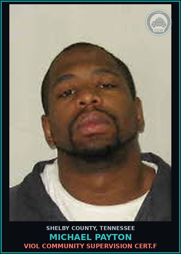 Booking mugshot of MICHAEL PAYTON in Shelby County