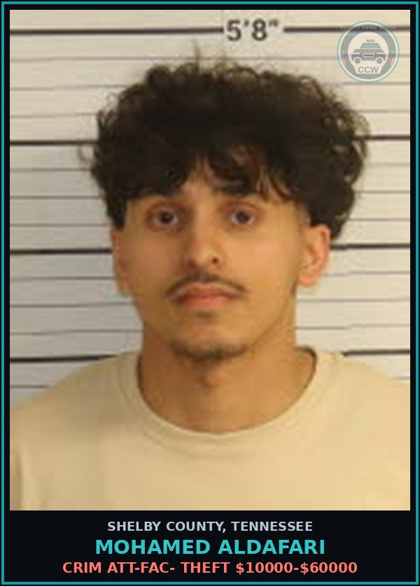 Booking mugshot of MOHAMED ALDAFARI in Shelby County