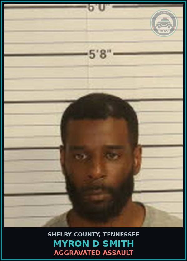Booking mugshot of MYRON D SMITH in Shelby County