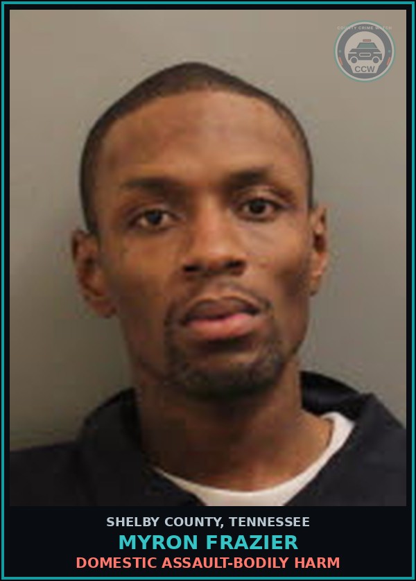 Booking mugshot of MYRON FRAZIER in Shelby County