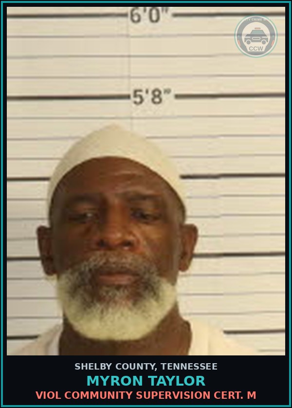 Booking mugshot of MYRON TAYLOR in Shelby County