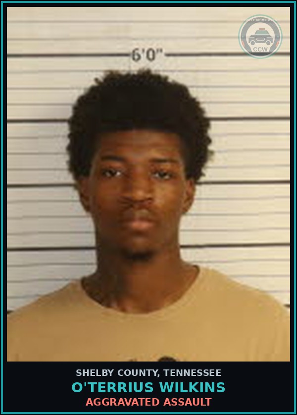 Booking mugshot of O'TERRIUS WILKINS in Shelby County