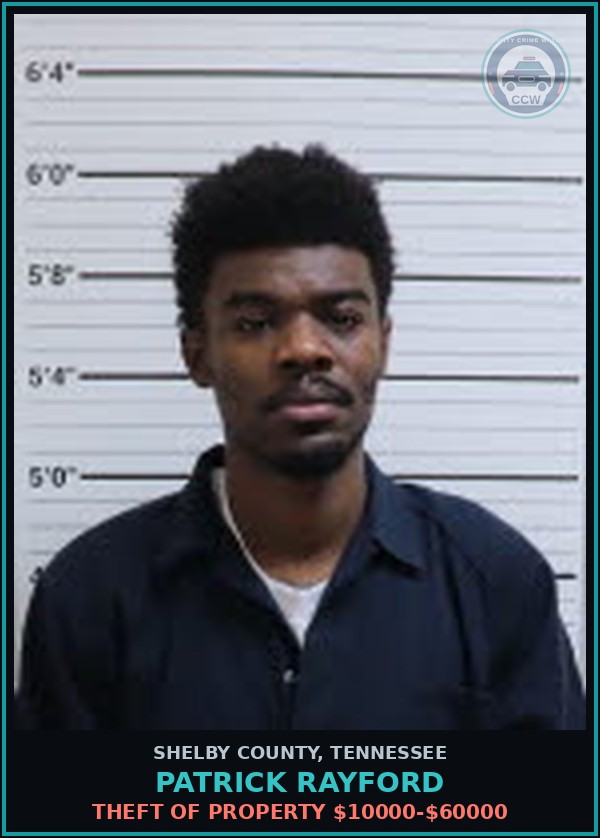 Booking mugshot of PATRICK RAYFORD in Shelby County