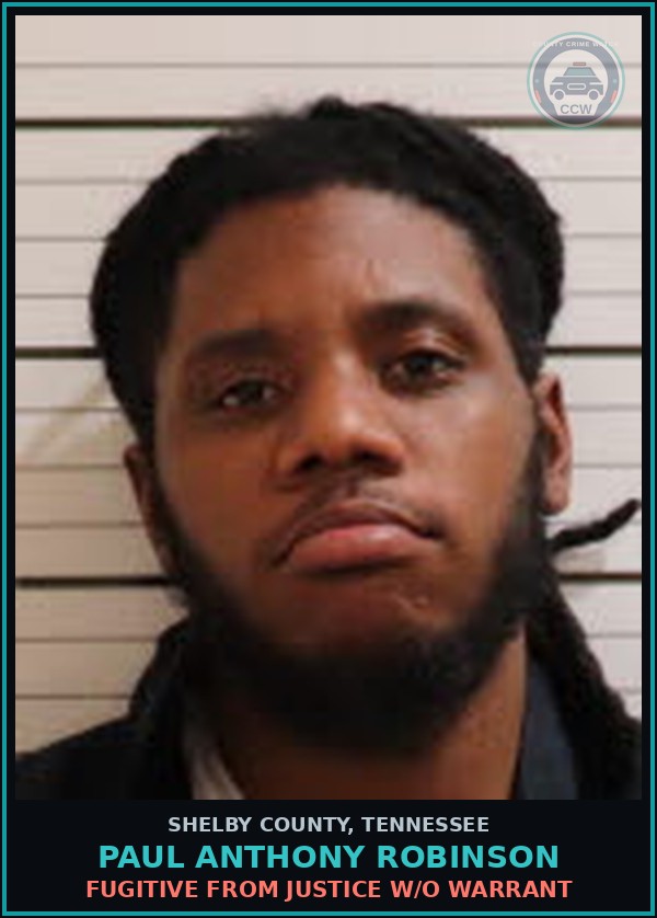 Booking mugshot of PAUL ANTHONY ROBINSON in Shelby County