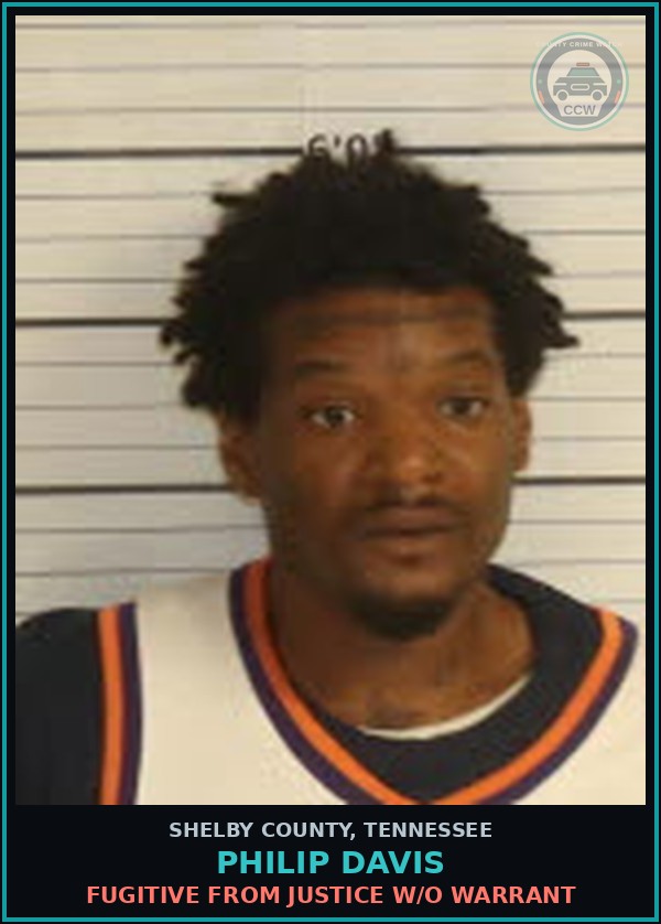 Booking mugshot of PHILIP DAVIS in Shelby County