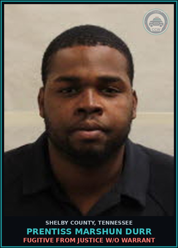Booking mugshot of PRENTISS MARSHUN DURR in Shelby County