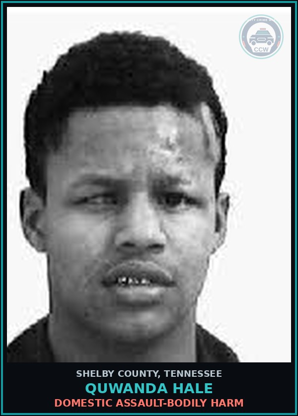 Booking mugshot of QUWANDA HALE in Shelby County