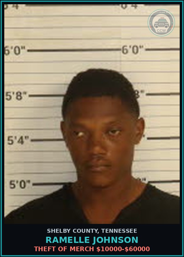 Booking mugshot of RAMELLE JOHNSON in Shelby County
