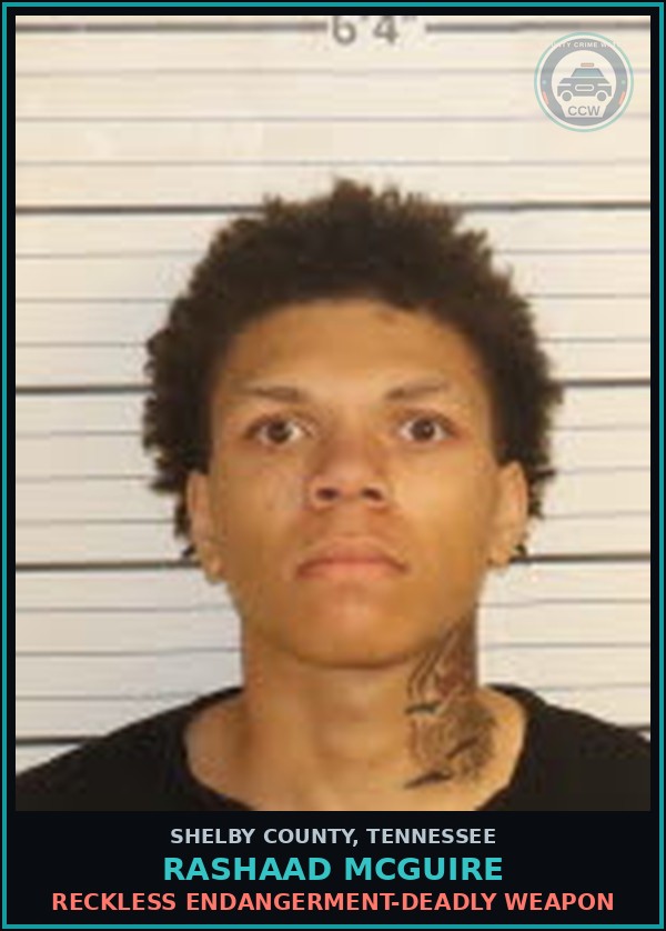 Booking mugshot of RASHAAD MCGUIRE in Shelby County