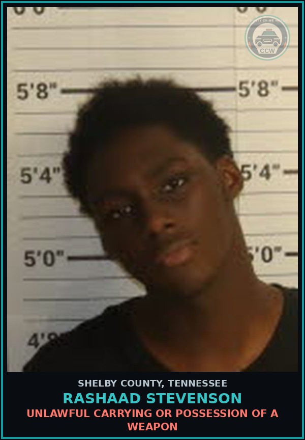 Booking mugshot of RASHAAD STEVENSON in Shelby County