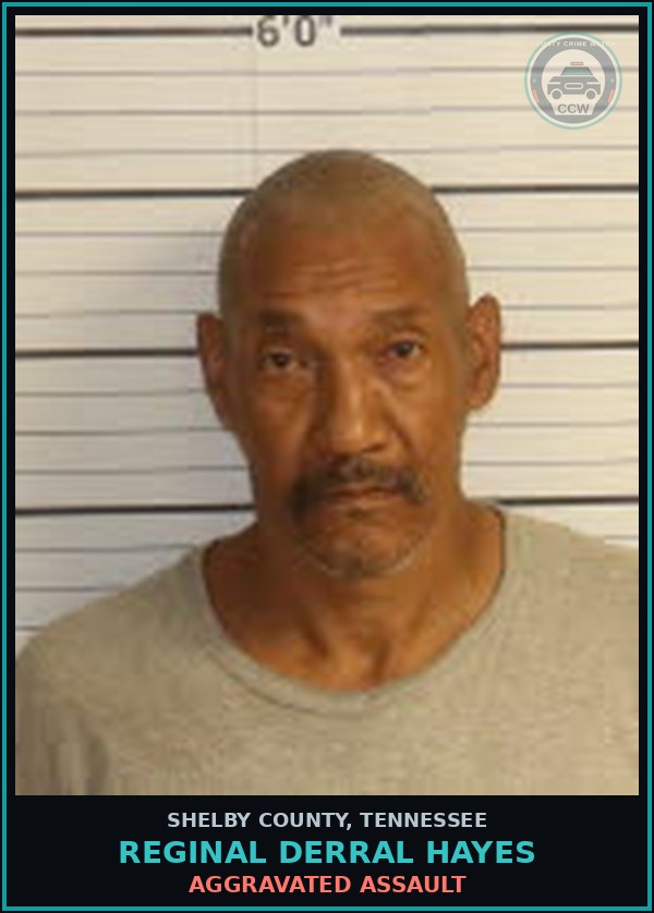Booking mugshot of REGINAL DERRAL HAYES in Shelby County