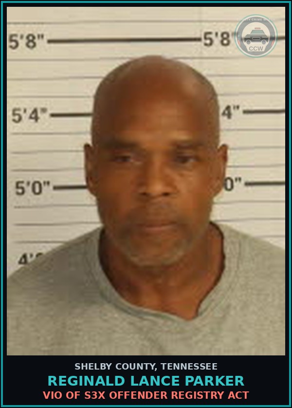 Booking mugshot of REGINALD LANCE PARKER in Shelby County