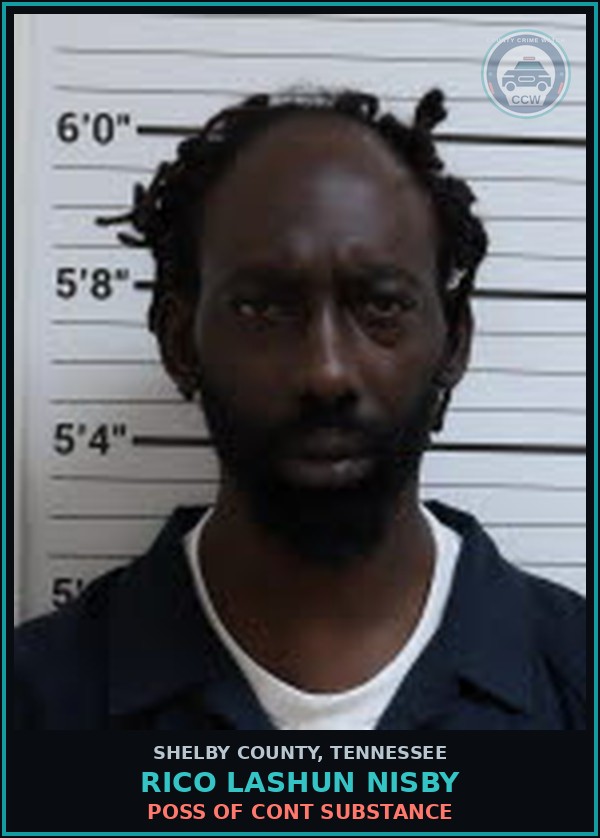 Booking mugshot of RICO LASHUN NISBY in Shelby County