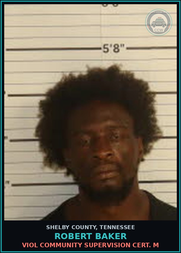 Booking mugshot of ROBERT BAKER in Shelby County