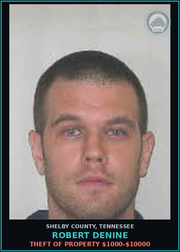 Booking mugshot of ROBERT DENINE in Shelby County