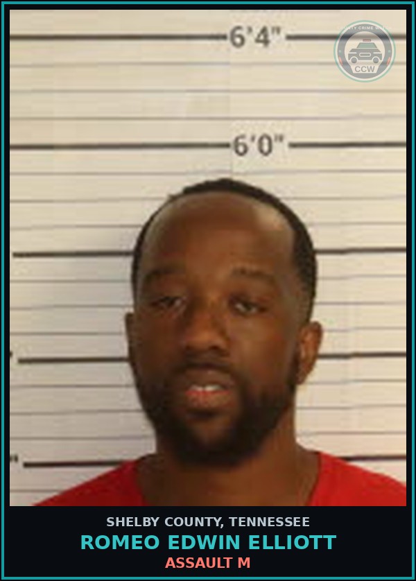 Booking mugshot of ROMEO EDWIN ELLIOTT in Shelby County