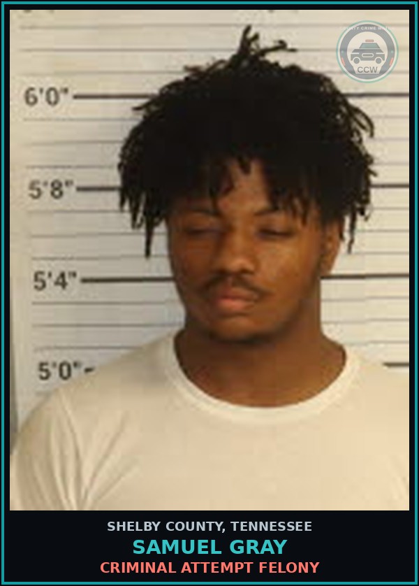 Booking mugshot of SAMUEL GRAY in Shelby County