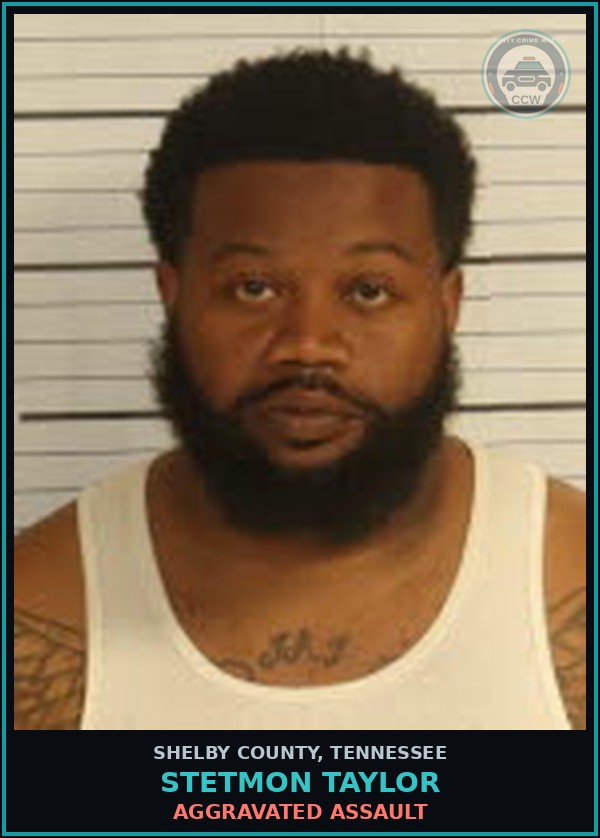 Booking mugshot of STETMON TAYLOR in Shelby County