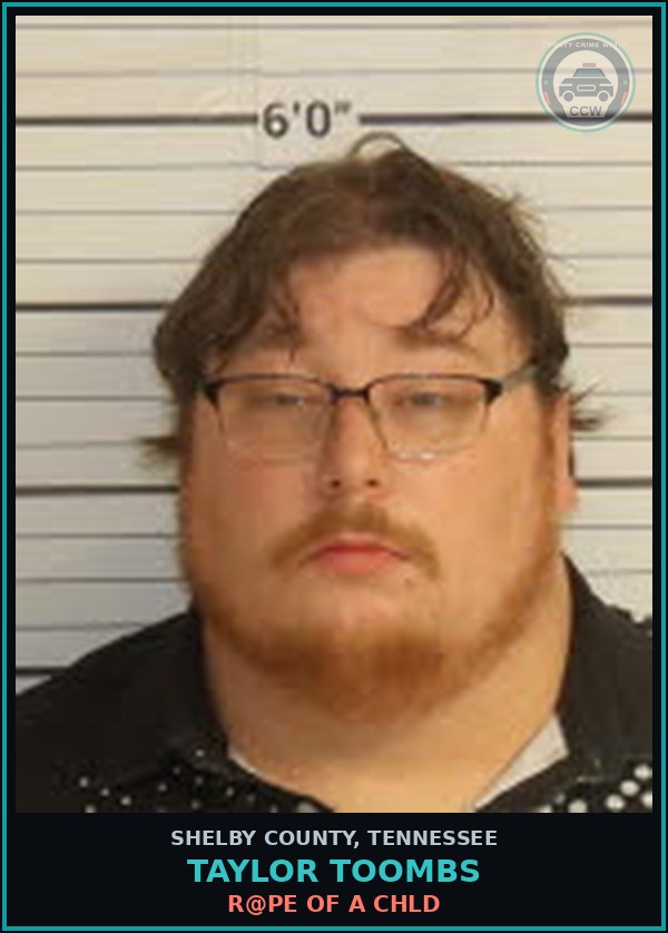 Booking mugshot of TAYLOR TOOMBS in Shelby County