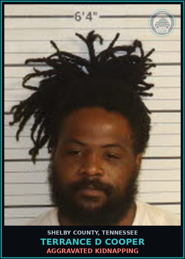 Booking mugshot of TERRANCE D COOPER in Shelby County