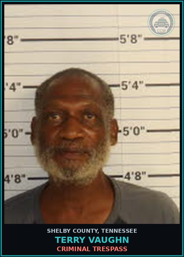 Booking mugshot of TERRY VAUGHN in Shelby County
