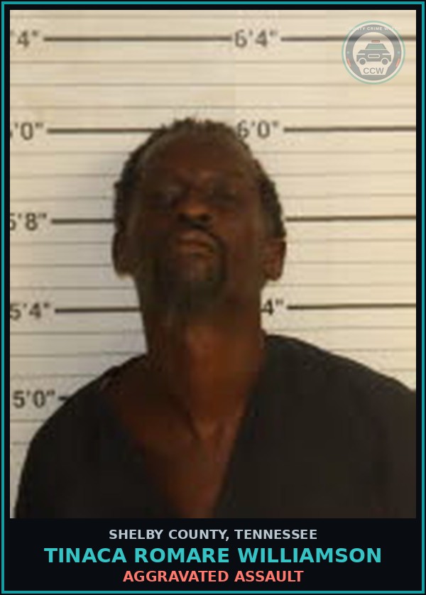 Booking mugshot of TINACA ROMARE WILLIAMSON in Shelby County