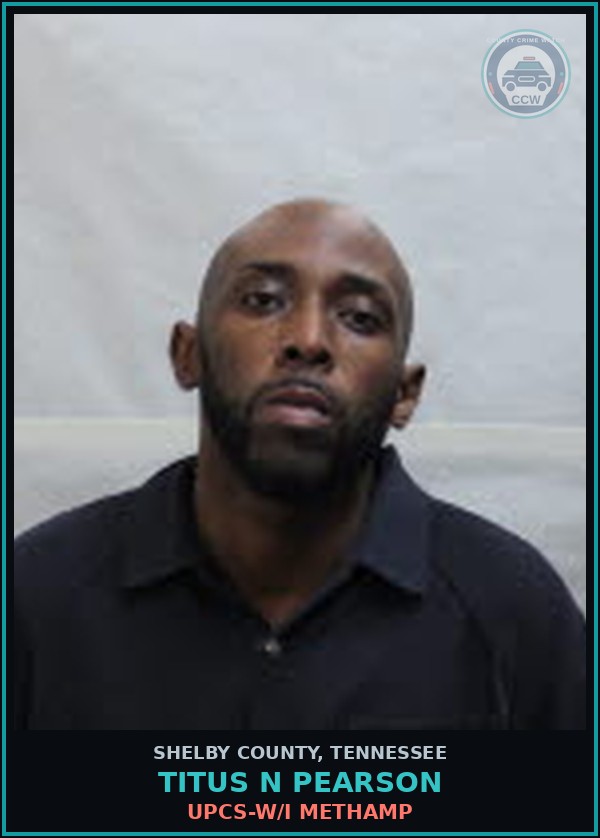 Booking mugshot of TITUS N PEARSON in Shelby County