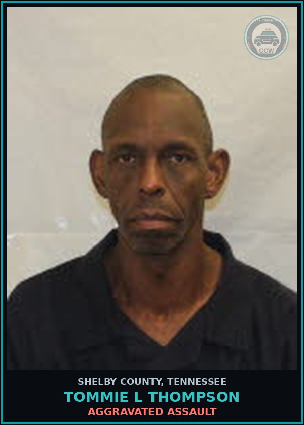 Booking mugshot of TOMMIE L THOMPSON in Shelby County