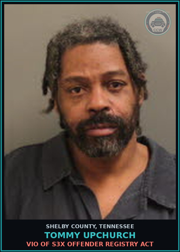 Booking mugshot of TOMMY UPCHURCH in Shelby County