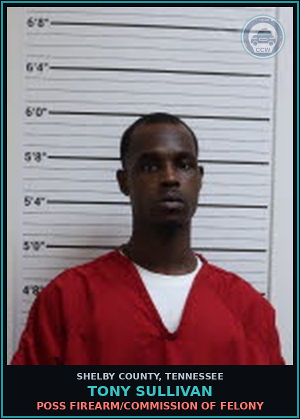 Booking mugshot of TONY SULLIVAN in Shelby County