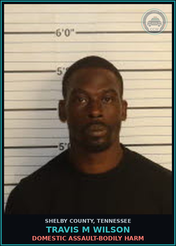 Booking mugshot of TRAVIS M WILSON in Shelby County