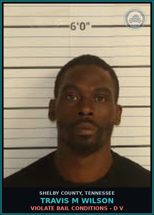 Booking mugshot of TRAVIS M WILSON in Shelby County