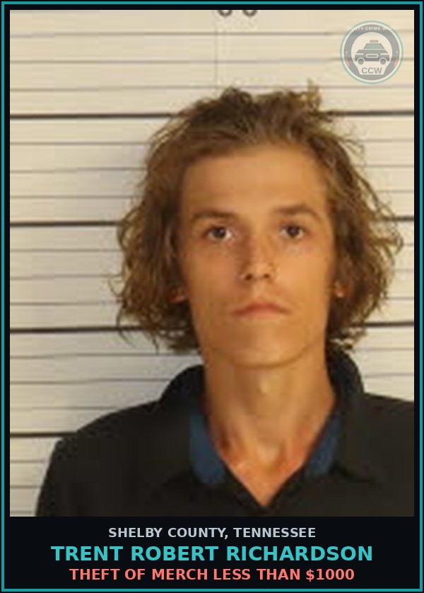 Booking mugshot of TRENT ROBERT RICHARDSON in Shelby County