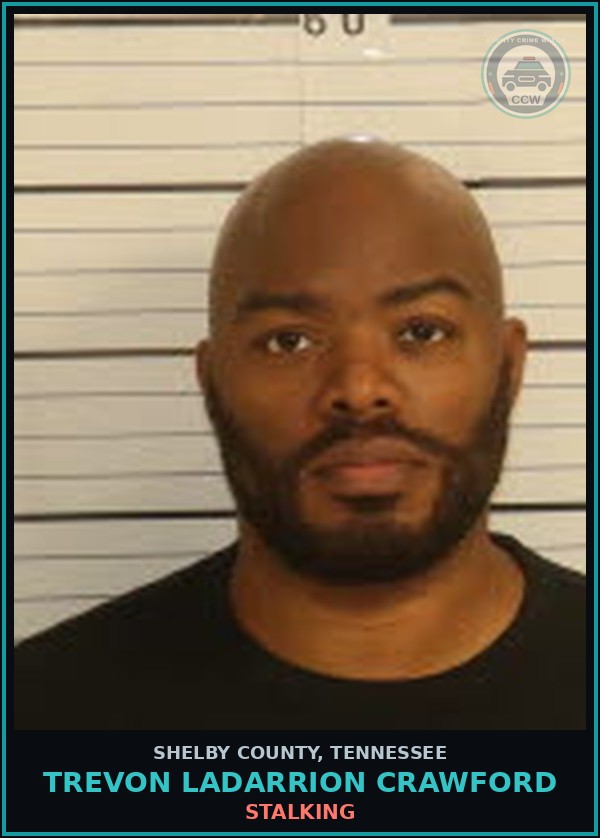 Booking mugshot of TREVON LADARRION CRAWFORD in Shelby County