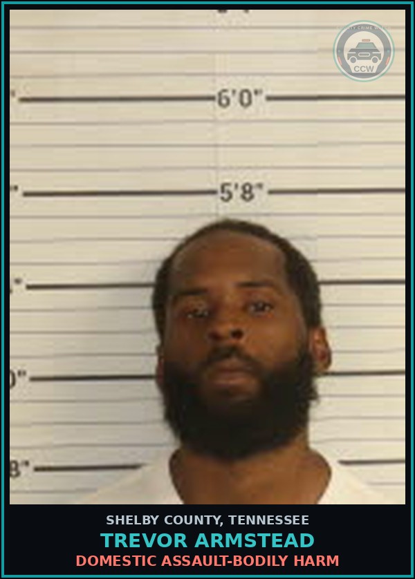 Booking mugshot of TREVOR ARMSTEAD in Shelby County