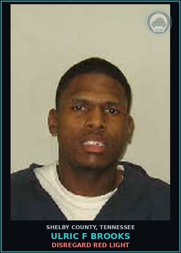 Booking mugshot of ULRIC F BROOKS in Shelby County