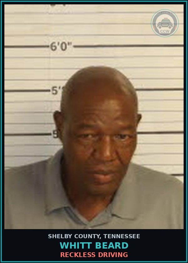 Booking mugshot of WHITT BEARD in Shelby County